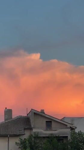 Sunset Sky Documentation Captured Over Svilengrad Bulgaria