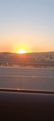 Driver captures sunrise video on Israeli road