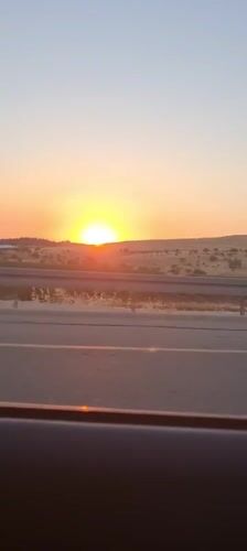 Driver captures sunrise video on Israeli road
