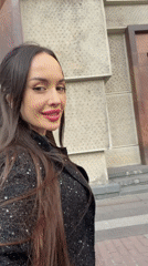 Woman documents Saint Petersburg street visit with selfies