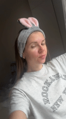 Woman in bunny ear headband spotted in Batumi