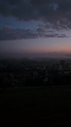 Foggy dawn scenes captured across St. Gallen Switzerland