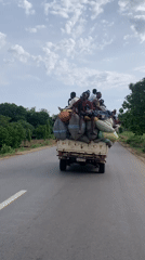Loaded pickup truck carries passengers, cargo in Akwanga