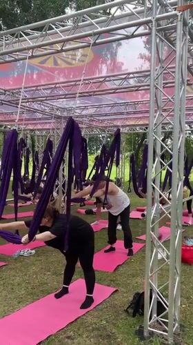 Outdoor fitness morning by the Minsk waterfront