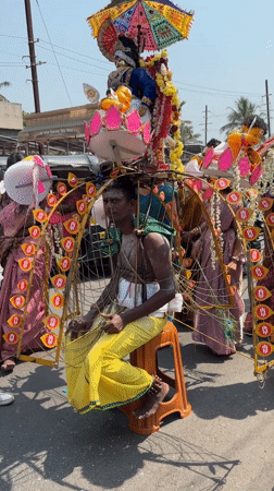 Religious procession with pierced devotees draws crowds in Ambernath