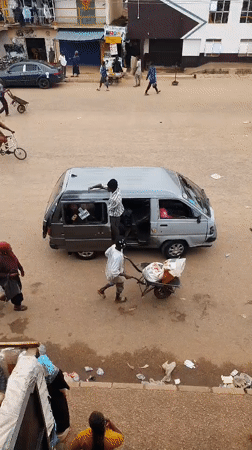 Morning street life captured in Bukuru, Nigeria commercial district