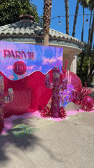 Pink Paradise floats spotted at La Quinta resort pool