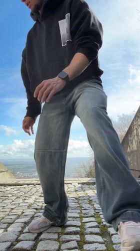 Tourist performs backflip, takes selfie at Bulgarian monument