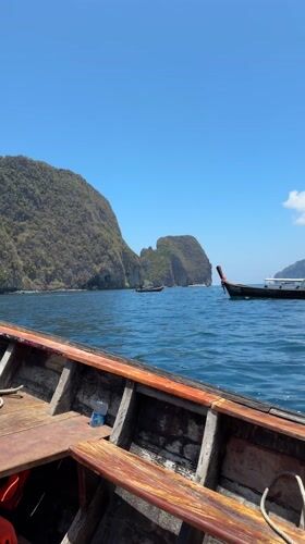Decorated longtail boat ride filmed in Ao Nang, Thailand