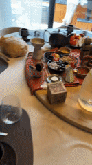 Morning spa visit documented at Russian wellness villa
