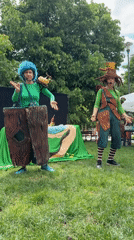 Outdoor theatrical performance draws audience in Sofia park