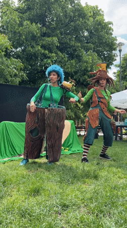 Outdoor theatrical performance draws audience in Sofia park
