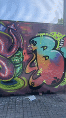 Street art and urban trees documented in Barcelona