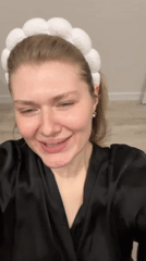 Woman films social media content in Kazan apartment
