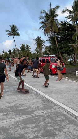 Community skateboarding event draws crowds to General Luna streets