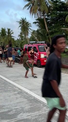 Community skateboarding event draws crowds to General Luna streets