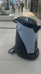 Robot cleaners work Plovdiv mall as gym visitor takes selfies