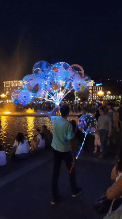 Evening fountain show draws crowds at Yerevan's Republic Square
