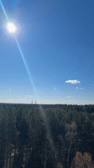 Woman captures sunny morning selfies in Chaikovsky, Russia