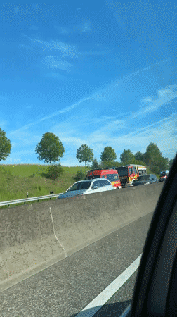 Highway incident draws emergency response near Neustadt, Germany