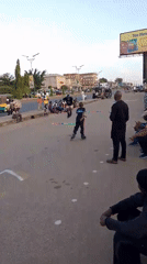Street skating demonstration draws crowds in Jos, Nigeria