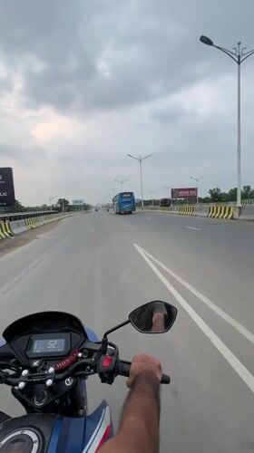 Late-night motorcycle ride documented through Purbachal, Bangladesh