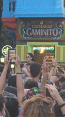 Outdoor DJ event draws crowds in Buenos Aires' La Boca