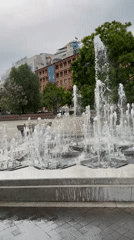 Spring afternoon scenes captured at Yerevan public park