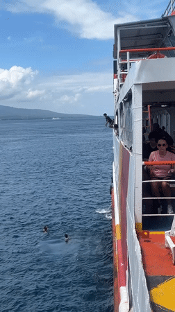 Ferry operations and passenger activities documented at Ketapang port