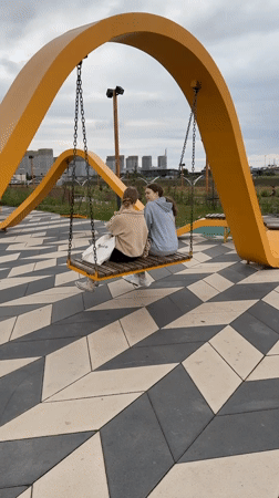 Playground and riverbank scenes along the Neva in Saint Petersburg