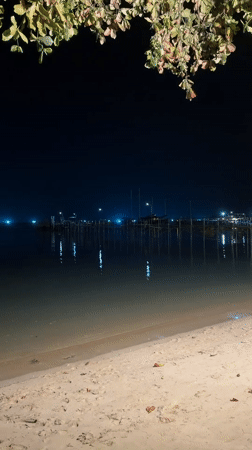 Evening dining captured at beachside restaurant in Thailand