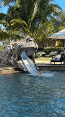 Morning pool time at Kuta Selatan beachfront resort