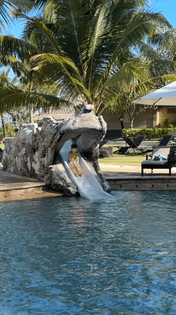 Morning pool time at Kuta Selatan beachfront resort