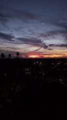 Colorful sunset observed in Lhokseumawe, Indonesia