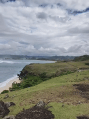 Dawn coastal views captured from hills above Kuta beaches