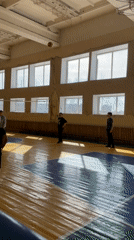 Volleyball game observed in Sarapul gymnasium