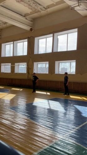 Volleyball game observed in Sarapul gymnasium