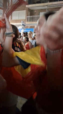 Torrevieja streets packed for a night of sporting celebrations