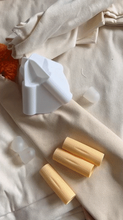 Children's teepee components documented in unassembled state
