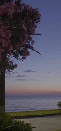 Evening coastal scenes documented across Bar, Montenegro resort town