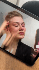 Woman documents morning beauty routine in Kazan apartment