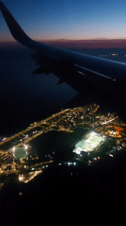 Passenger documents aerial views of Fiumicino from Wizz Air flight