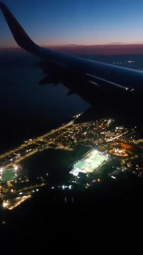 Passenger documents aerial views of Fiumicino from Wizz Air flight
