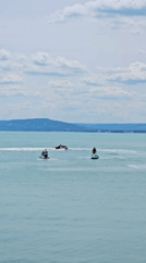 Water sports enthusiasts enjoy jet skiing, hydrofoiling near Balchik