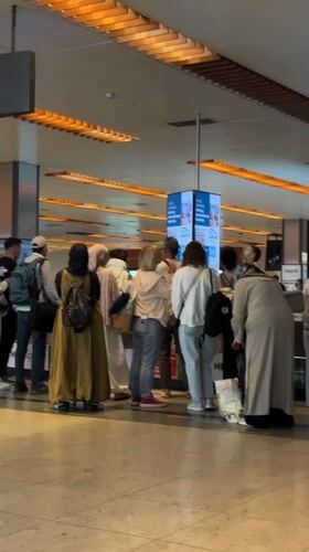 Busy morning crowds observed at Sabiha Gökçen Airport