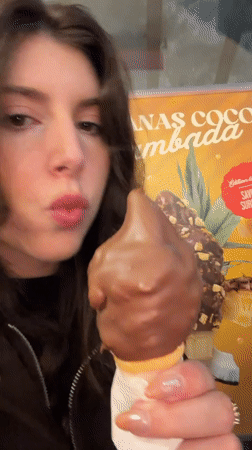 Late-night chocolate-dipped ice cream run at a Montreal mall