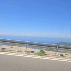 Morning drive captures coastal scenery in Brajici, Montenegro