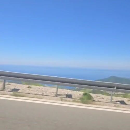 Morning drive captures coastal scenery in Brajici, Montenegro