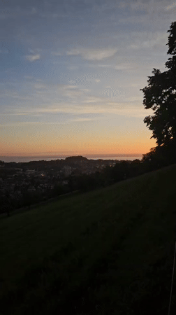Sunrise observed over St. Gallen, Switzerland Saturday morning