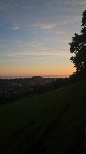 Sunrise observed over St. Gallen, Switzerland Saturday morning